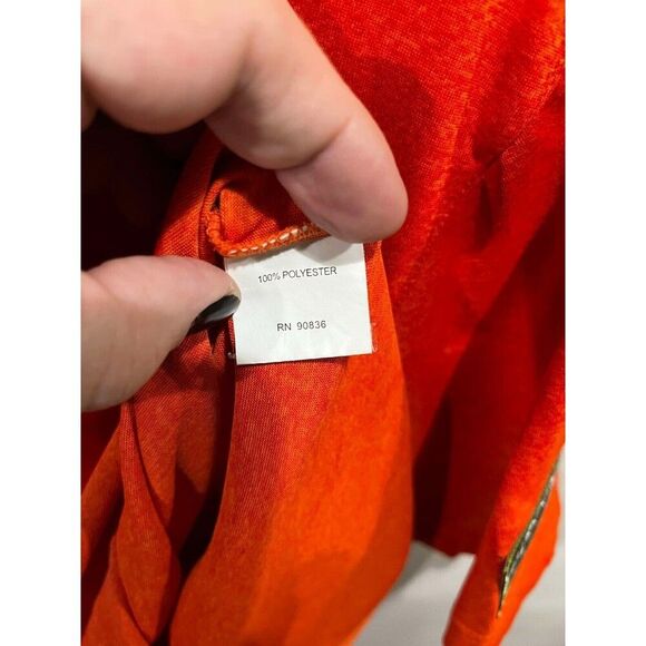 Hammer Bowling Polo Men's Size S Orange Polo Patch 1/4 Button Up Gecko - Picture 6 of 8
